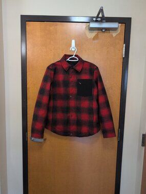 PENDLETON Conway Mount Hood Jacket Wool Red Black Plaid Full Zip/Button SZ M